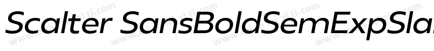 Scalter SansBoldSemExpSlante字体转换